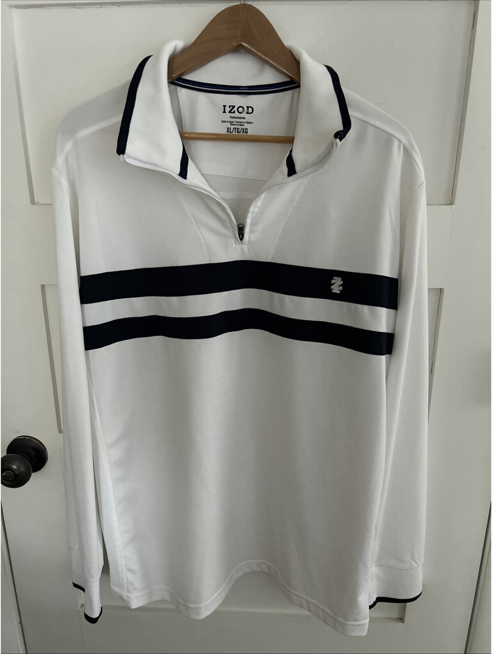 Men’s izod  Zip Pullover Xl White